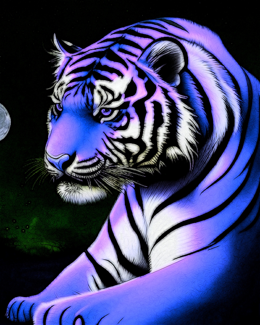 Tiger Under Blue Moon by Kieu-Hanh Vu (Group 1)